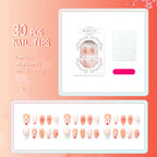 Press-On Nails Floral Acrylic Long-Lasting