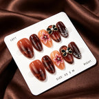 Press-On Nails Floral Acrylic Reusable