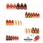Press-On Nails Floral Acrylic Reusable
