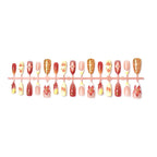 Press-On Nails Floral Acrylic Reusable