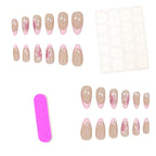 Press-On Nails Floral Acrylic Set of 24
