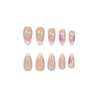 Press-On Nails Floral Acrylic Set of 24