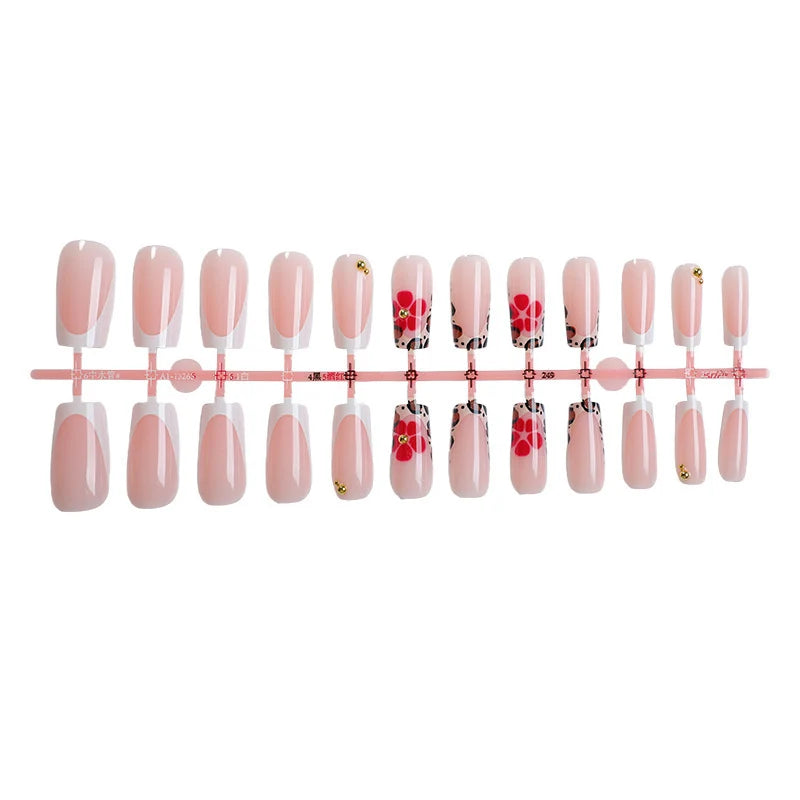 Press-On Nails Floral & Animal Print Reusable Adhesive Tabs