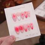 Press-On Nails Floral Art Easy Application Set of 24