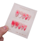 Press-On Nails Floral Art Easy Application Set of 24