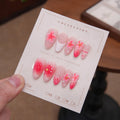 Press-On Nails Floral Art Easy Application Set of 24