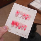 Press-On Nails Floral Art Easy Application Set of 24