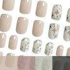Press-On Nails Floral Art Easy Apply Multiple Sizes