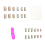 Press-On Nails Floral Art Easy Apply Multiple Sizes