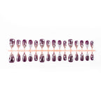 Press-On Nails Floral Artwork Acrylic Peel & Stick