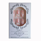 Press-On Nails Floral Bow Design Glue-On & Jelly Options