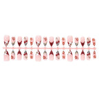Press-On Nails Floral & Cherry Design Easy Application