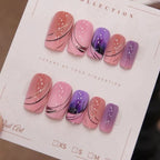 Press-On Nails Floral Design 24-Piece Comfort Fit