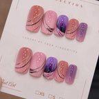 Press-On Nails Floral Design 24-Piece Comfort Fit