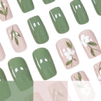 Press-On Nails Floral Design 24-Piece Easy Application