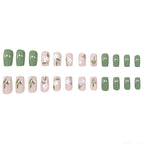 Press-On Nails Floral Design 24-Piece Easy Application