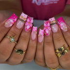 Press-On Nails Floral Design 24 Pieces