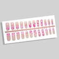 Press-On Nails Floral Design 24 Pieces