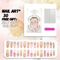 Press-On Nails Floral Design 30-Piece
