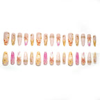 Press-On Nails Floral Design 30-Piece