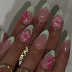 Press-On Nails Floral Design Adhesive Kit Comfortable Fit