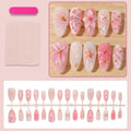 Press-On Nails Floral Design Adhesive Tabs
