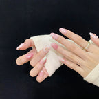 Press-On Nails Floral Design Adhesive Tabs