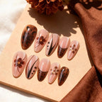 Press-On Nails Floral Design Adhesive Tabs Comfortable Fit