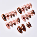 Press-On Nails Floral Design Adhesive Tabs Comfortable Fit