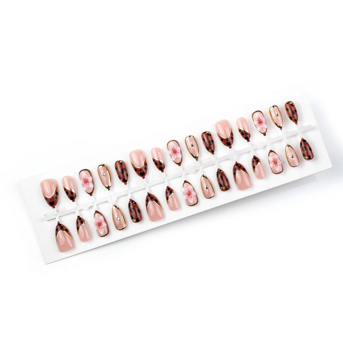 Press-On Nails Floral Design Comfort Fit & Easy Application