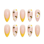 Press-On Nails Floral Design Comfort Fit & Long-Lasting