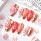 Press-On Nails Floral Design Durable & Easy Application