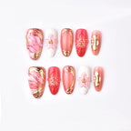 Press-On Nails Floral Design Durable & Easy Application