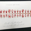 Press-On Nails Floral Design Durable Multiple Sizes