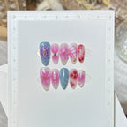 Press-On Nails Floral Design Durable & Reusable