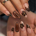 Press-On Nails Floral Design Durable & Reusable