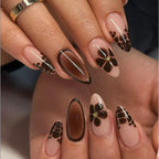 Press-On Nails Floral Design Durable & Reusable