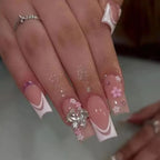 Press-On Nails Floral Design Easy Application