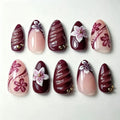 Press-On Nails Floral Design Easy Application