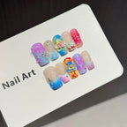 Press-On Nails Floral Design Easy Application