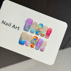 Press-On Nails Floral Design Easy Application