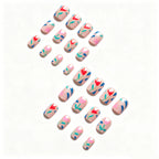 Press-On Nails Floral Design Easy Application