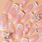 Press-On Nails Floral Design Easy Application