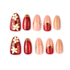 Press-On Nails Floral Design Easy Application