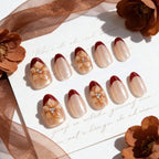 Press-On Nails Floral Design Easy Application