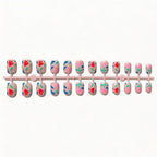 Press-On Nails Floral Design Easy Application