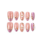 Press-On Nails Floral Design Easy Application & Customizable Fit