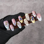 Press-On Nails Floral Design Easy Application & Long-Lasting Wear