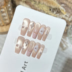 Press-On Nails Floral Design Easy Application & Long-Lasting Wear