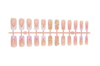 Press-On Nails Floral Design Easy Application & Reusable